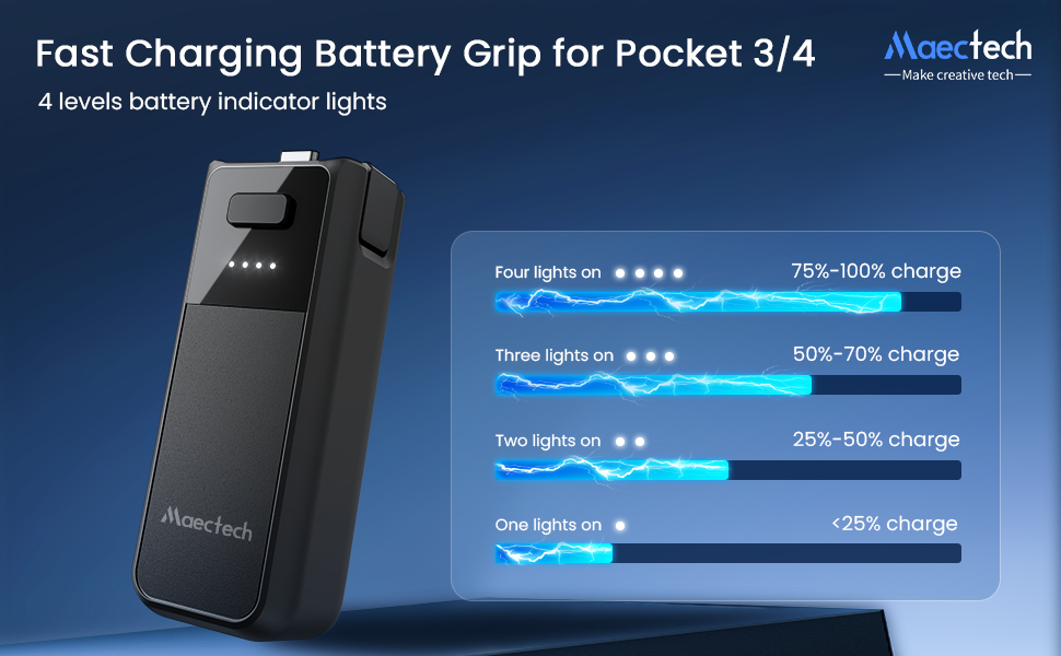 Battery grips for osmo pocket4/pocket3