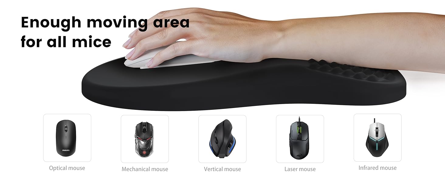 mouse pad with wrist support