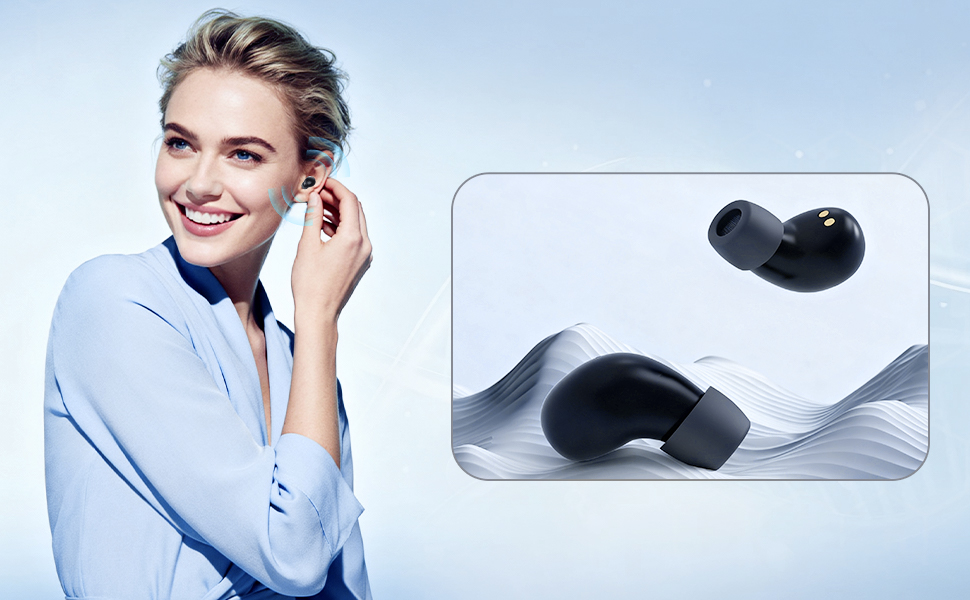 A comfortable, pressure-free fit with Honcas earbuds. Ergonomic design and multiple tip sizes.