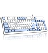 MageGee 96% Gaming Keyboard, Rainbow Backlit 98 Keys Compact Computer Keyboard, USB Wired Ergonom...