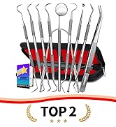 G.CATACC Dental Tools, 10 PCS Professional Plaque Remover for Teeth Cleaning Tools KIT, Dental kit