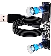ELP Dual Lens USB Camera Module Synchronization Webcam Board for Computer Mini UVC USB2.0 Lightbu...
