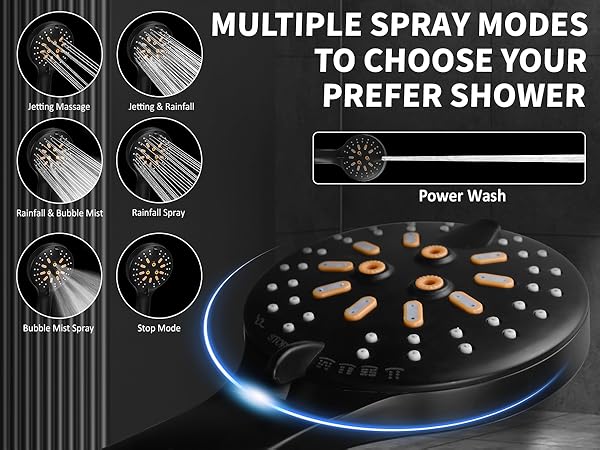 MULTIPLE SPRAY MODE TO CHOOSE PREFER SHOWER