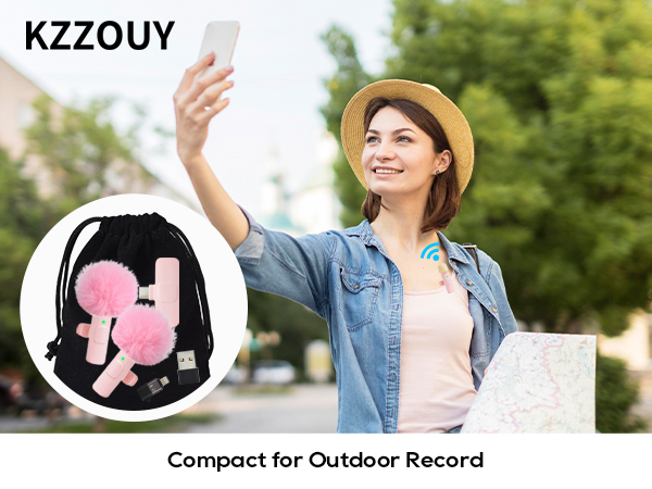 usb c phone microphone mini mics for iphone Compact for Outdoor Record with all in 1 bag usbc