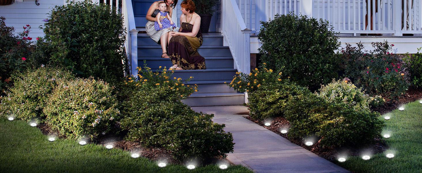 outdoor ground lights solar powered