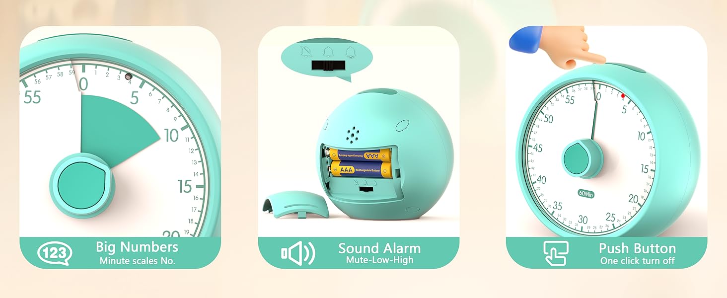 Visual Timer for Kid-Make time fun for kid! Colorful countdowns help children learn and stay on task