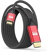 ApoJodly Mini HDMI to HDMI Cable 10FT, 4K@60Hz HDMI to Mini HDMI Cable 18Gbps High Speed Nylon Br...