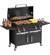 Bestfire Extra Large Charcoal BBQ Grill with Oversized Cooking Space, Dual Charcoal Trays, Enamel...