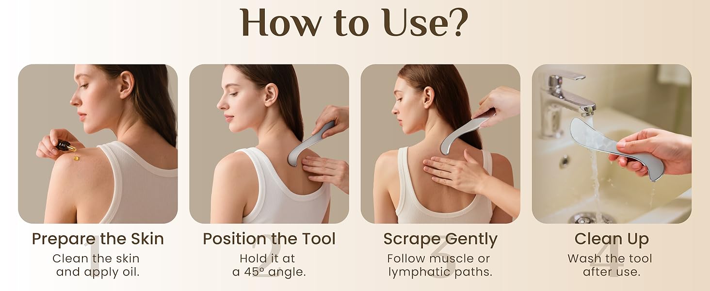 Rena Chris Stainless Steel Body Gua Sha Set