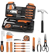 39 Piece Household Tool Set General Repair Small Hand Tool Kit Basic Home Tool Set in Toolbox Sto...