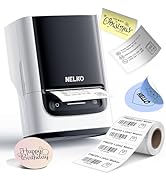 Nelko Label Maker Machine with Tape, PM220 Bluethooth Label Printer, Portable Thermal Printer for...