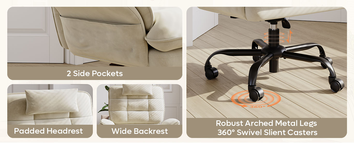 Bestier Velvet Executive Office Chair