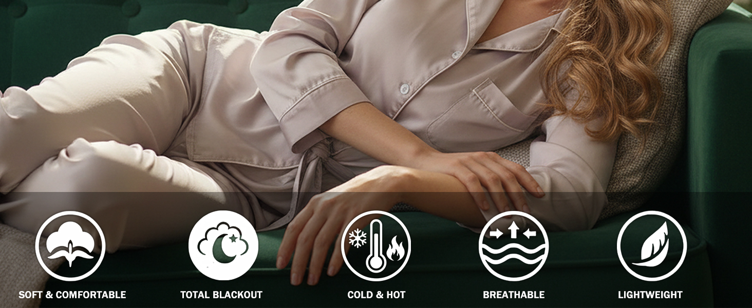 Men Women Sleep Eye Mask Cooling Head Wrap for Sleeping