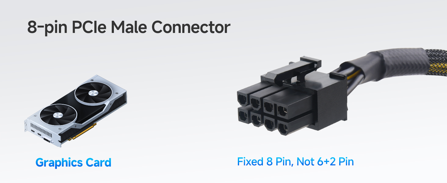 8 Pin PCIe Extension Cable