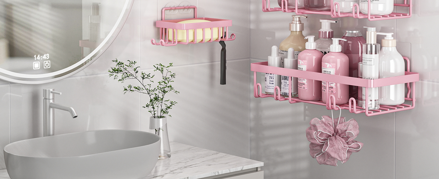 shower caddy pink