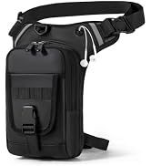 Waterproof Drop Leg Bag: Tactical Thigh Pack Waist Bag Riding for Men Women | Reflective strips f...