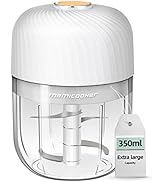 Electric Garlic Chopper, Portable Veggie Chopper, 350ML Garlic Grinder Masher Onion Chopper, Blen...