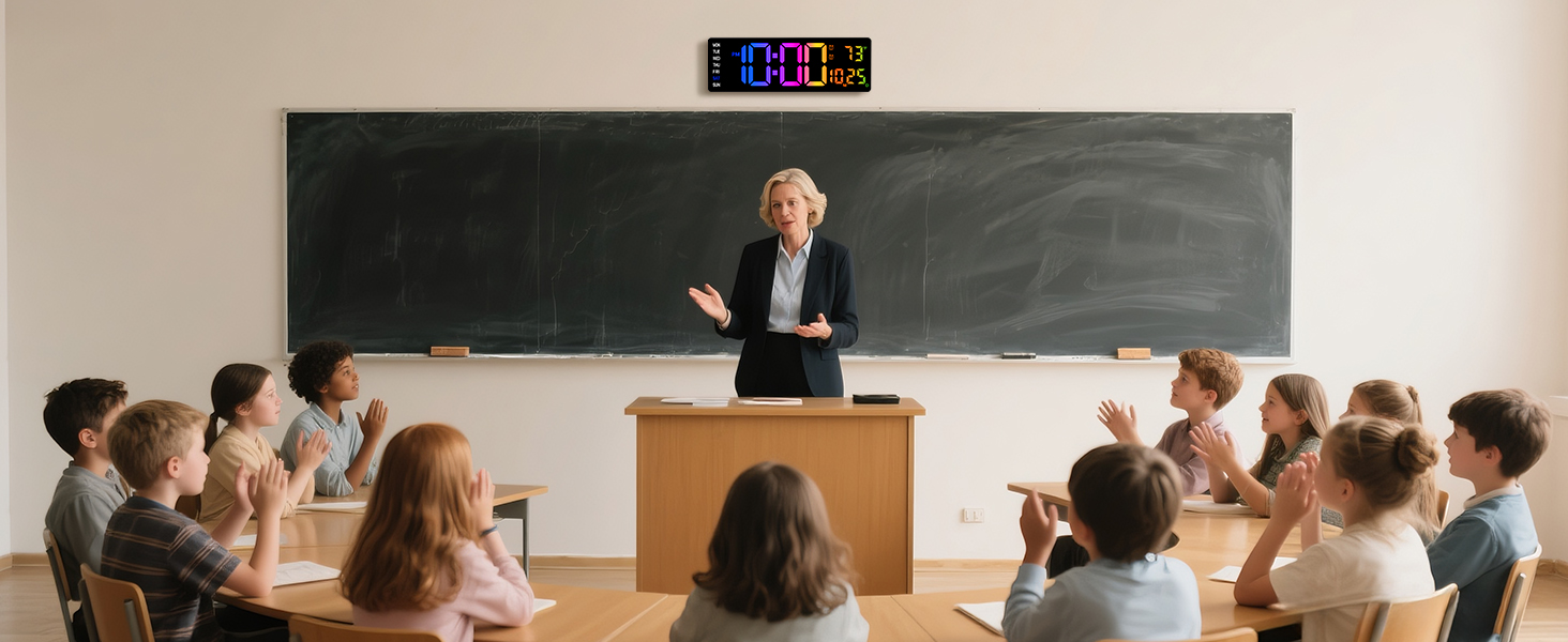 digital wall clock large display