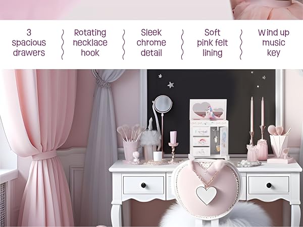 Necklace bracelet rings pins storage for travel or home for pretty girls 