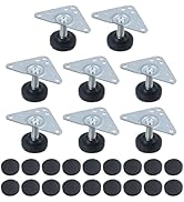 UTALIND 8 Pcs Furniture Legs with M8 T-Nuts Screws, Black Sofa Replacement Leg, Modern Feet for O...