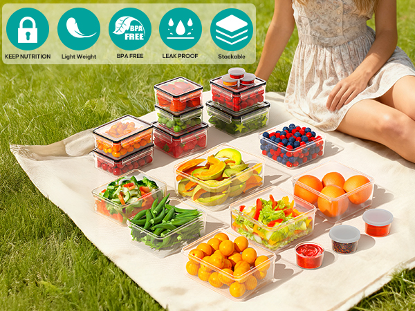 Food Storage Containers with Lids Airtight