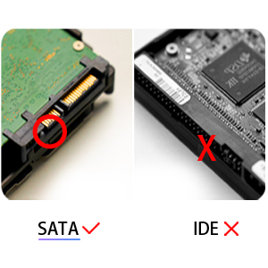 SATA interface devices such as hard drives, optical drives, and burners are all compatible