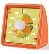 Secura 60-Minute Visual Countdown Timer for Kids &amp; Classroom, Pomodoro Time Management Tool (Oran...