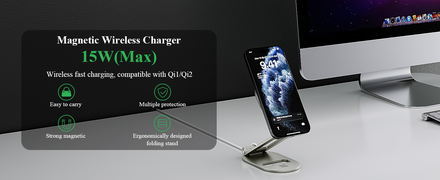 Qi2 magnetic wireless charger