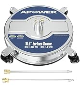 APOWER 16.5" Pressure Washer Surface Cleaner Attachment, Max 4400 PSI, Stainless Steel Housing, 1...