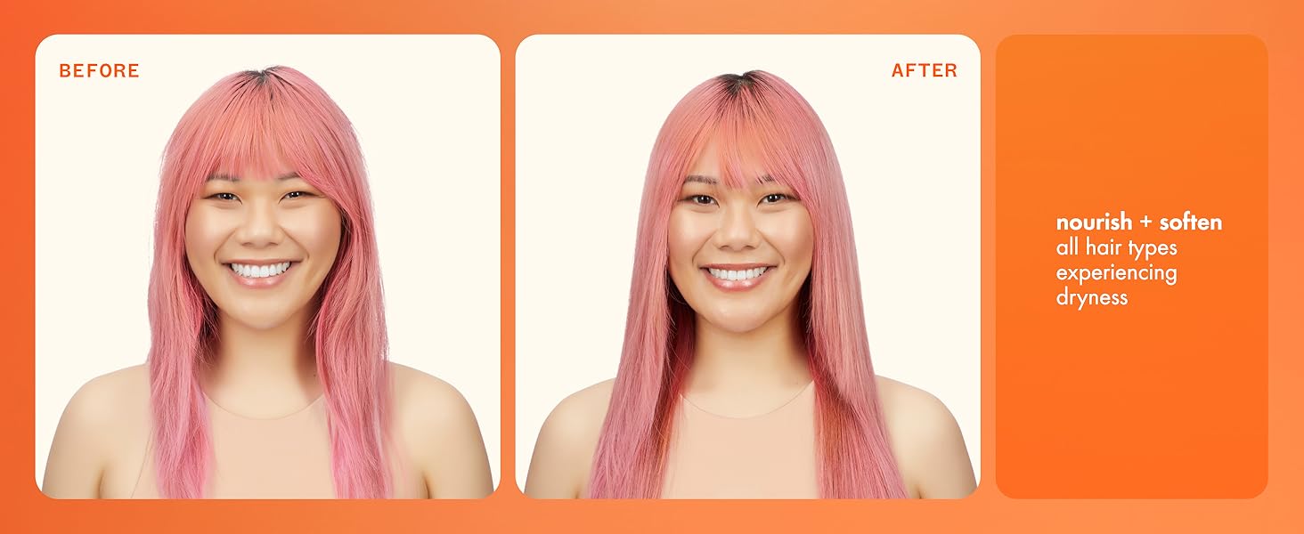 before + after pink hair