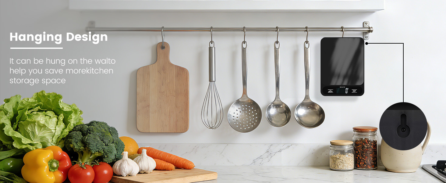 Hanging Design It can be hung on the walto help you save morekitchen storage space