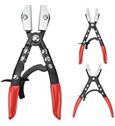 Hose Clamp Line Plier Automatic Locking Ratcheting Hose Pinch Off Plier, Adjustable Crimping Pinc...