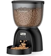 Automatic Cat Feeder, 5L/21 Cup Timed Cat Dry Food Dispenser, Automatic Pet Feeders Dual Power Su...