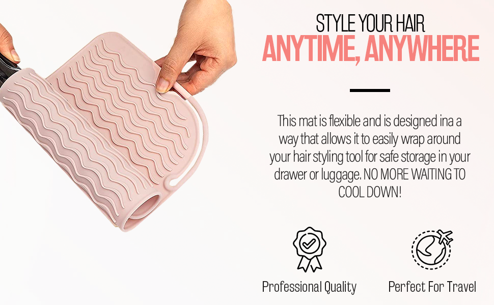 silicone heat resistant mat for hair tools