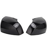 2pcs Side Rearview Mirror Cover Glossy Black 91059AJ210 Rearview Side Mirror Cover Replacement fo...