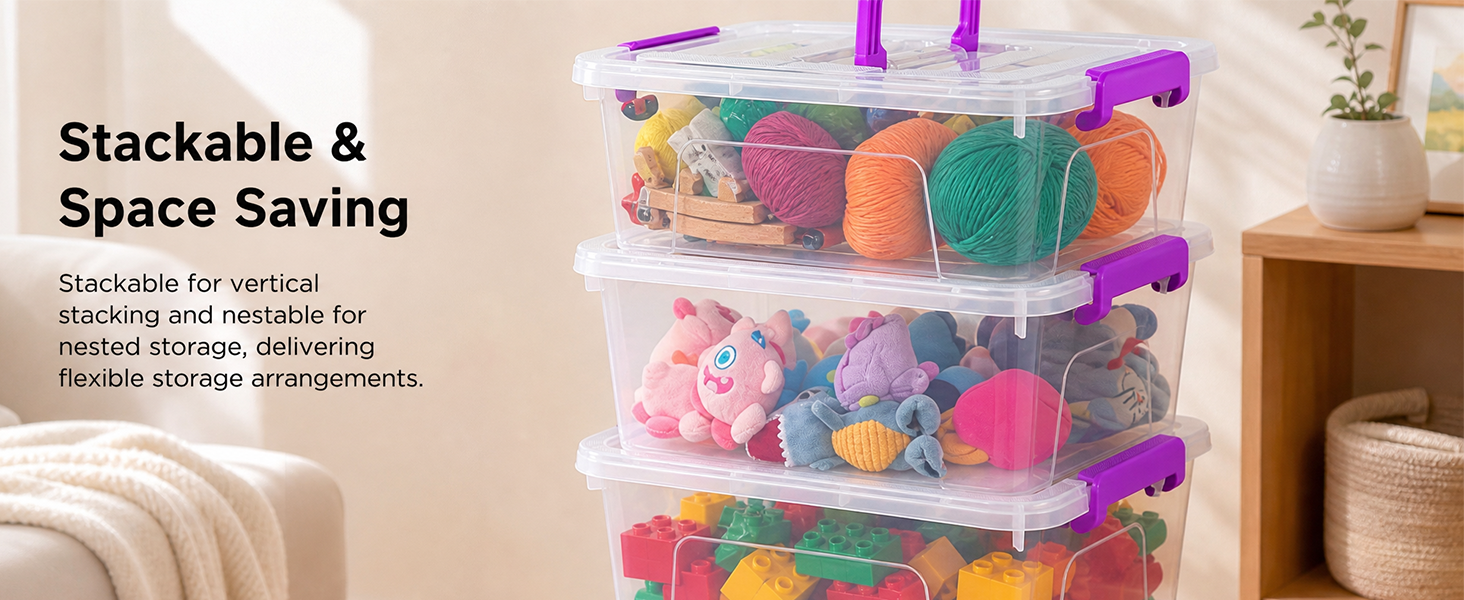 latching storage boxes with lids