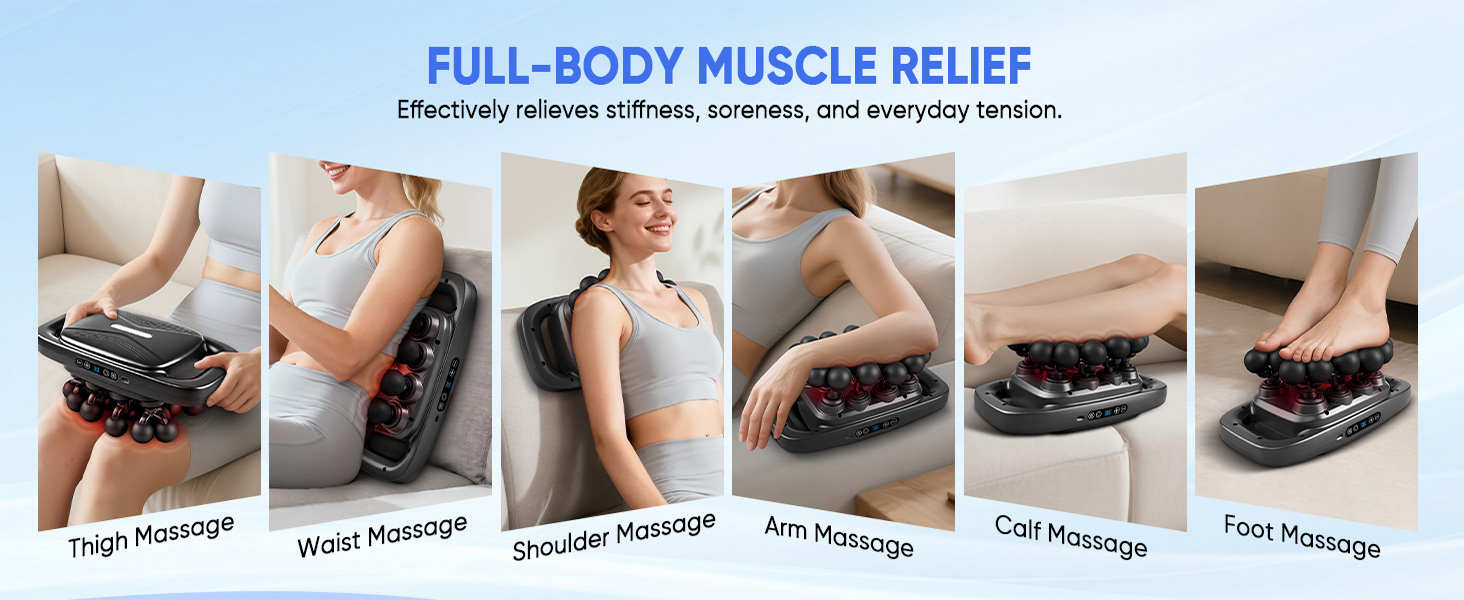 multi head massager, multihead massage gun