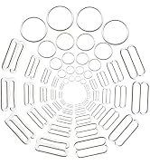 Lilaly 60 Pcs 8mm 10mm 12mm 15mm 20mm Bra Hooks