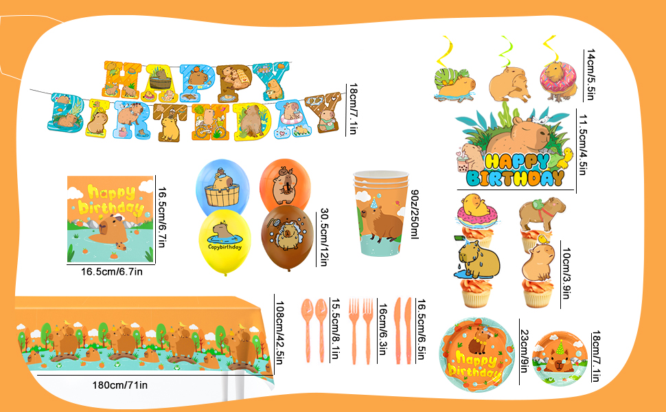 capybara birthday supplies