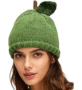Amamcy Women's Crochet Bucket Hat Cute Frog Knit Ruffle Bucket Hat Soft Floppy Cap Handmade Fishi...