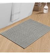 chakme Bathroom Rugs Mat 24x17, Ultra Thin Non Slip Bath Mat Small Quick Dry Absorbent Bath Mat f...