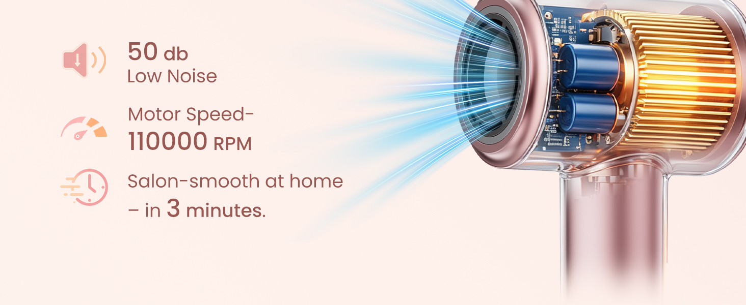 Family – 110,000 RPM motor, multiple modes; no more waiting in line.