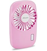 Aluan Handheld Fan Mini Fan Powerful Small Personal Portable Fan Speed Adjustable USB Rechargeabl...