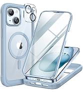 Miracase Glass Series for iPhone 15 Case [Compatible with MagSafe] Full-Body Magnetic Bumper Case...
