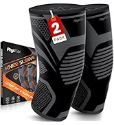 Knee Brace for Pain Relief - 2 Pack Knee Sleeves for Men and Women - Support for Weightlifting, G...