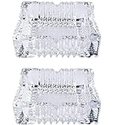 2PCS 4 inch Ashtray,Square Tabletop Glass Ashtray Smoke Collectible Tribal Decoration