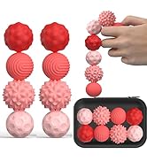 Large Magnetic Sensory Fidget Ball Toy, 8Pcs Silicone Sensory Stress Relief Toys for Adults, Teen...