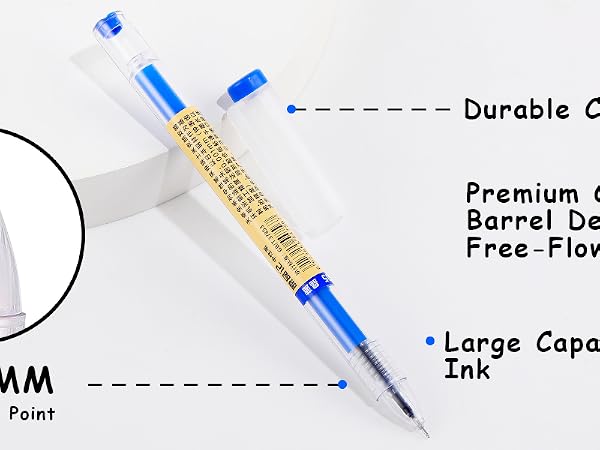 RIANCY Gel Ink Pens,0.35 mm Extra Fine Point Pen Smooth Writing