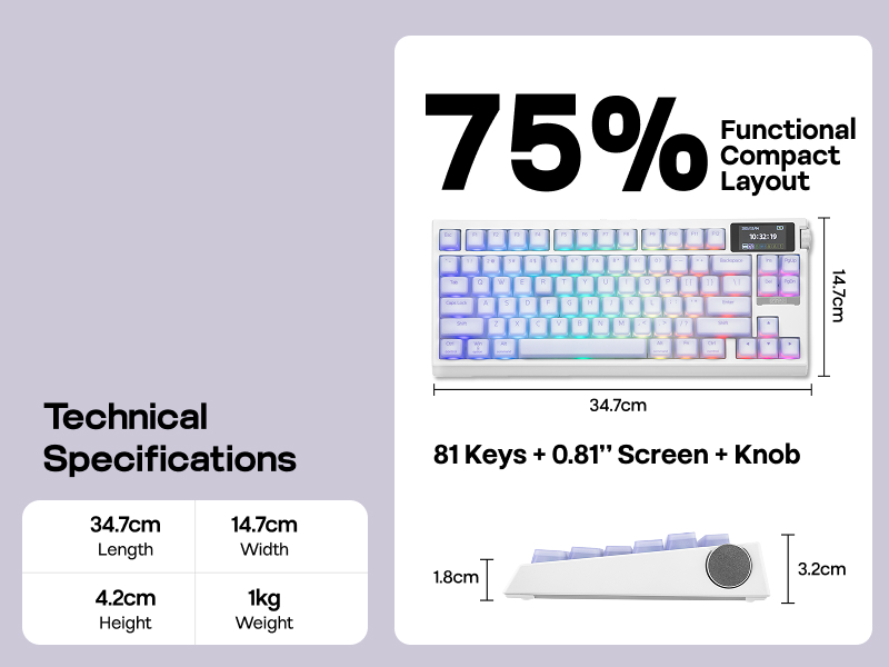 G84 PRO Mechanical Keyboard with Silicone Keycaps