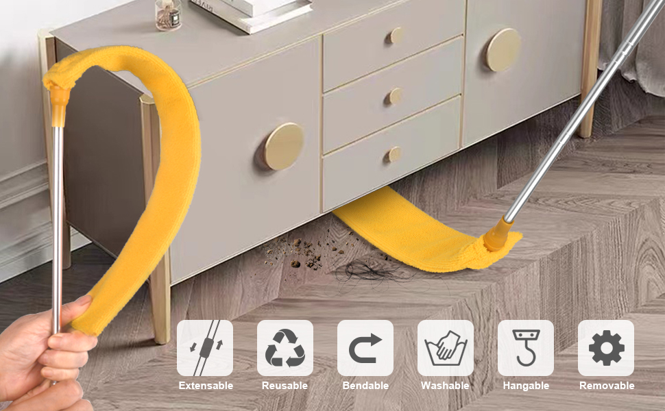Retractable Gap Dust Cleaner Brush with Long Handle